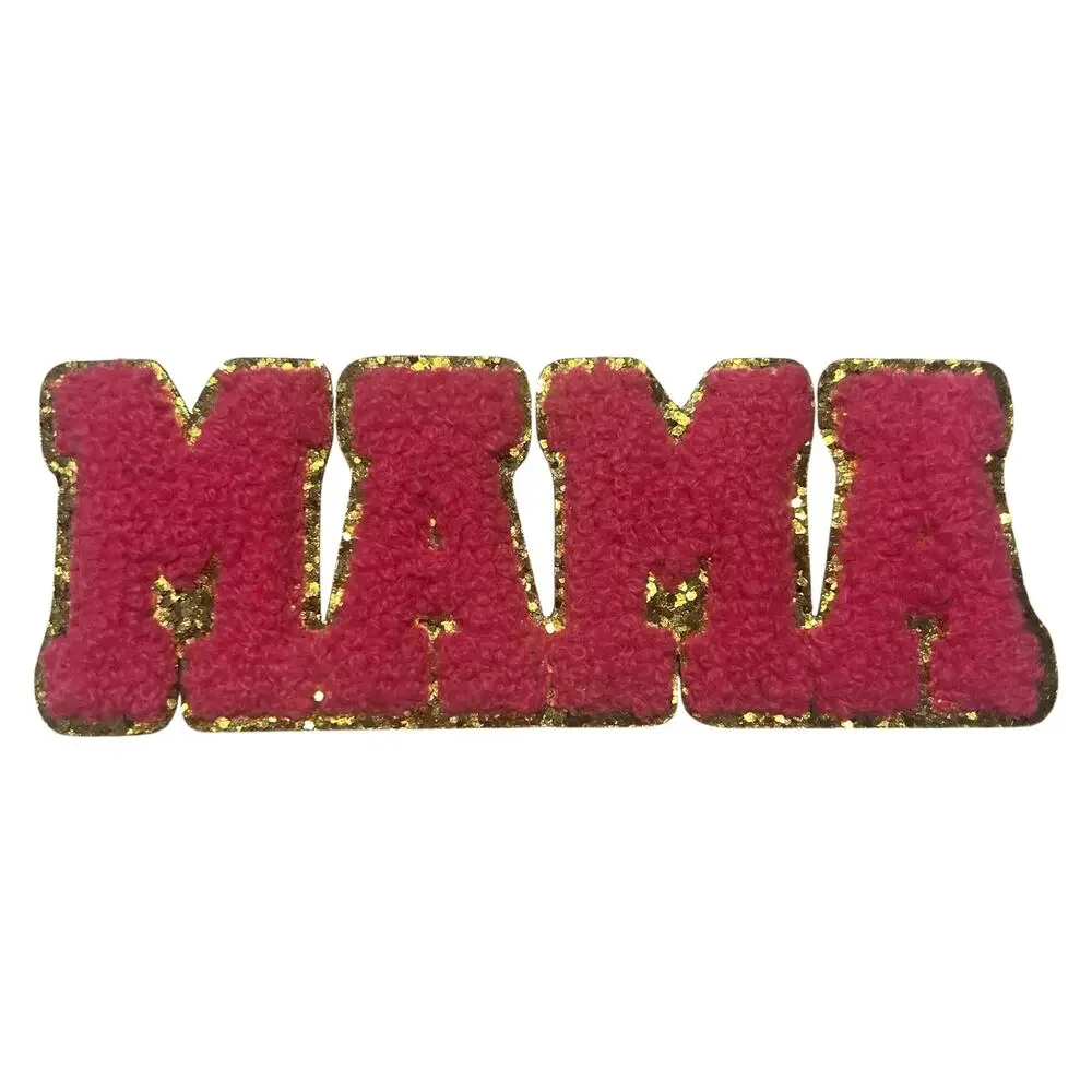 Pink and Gold MAMA Iron On Patch Patch